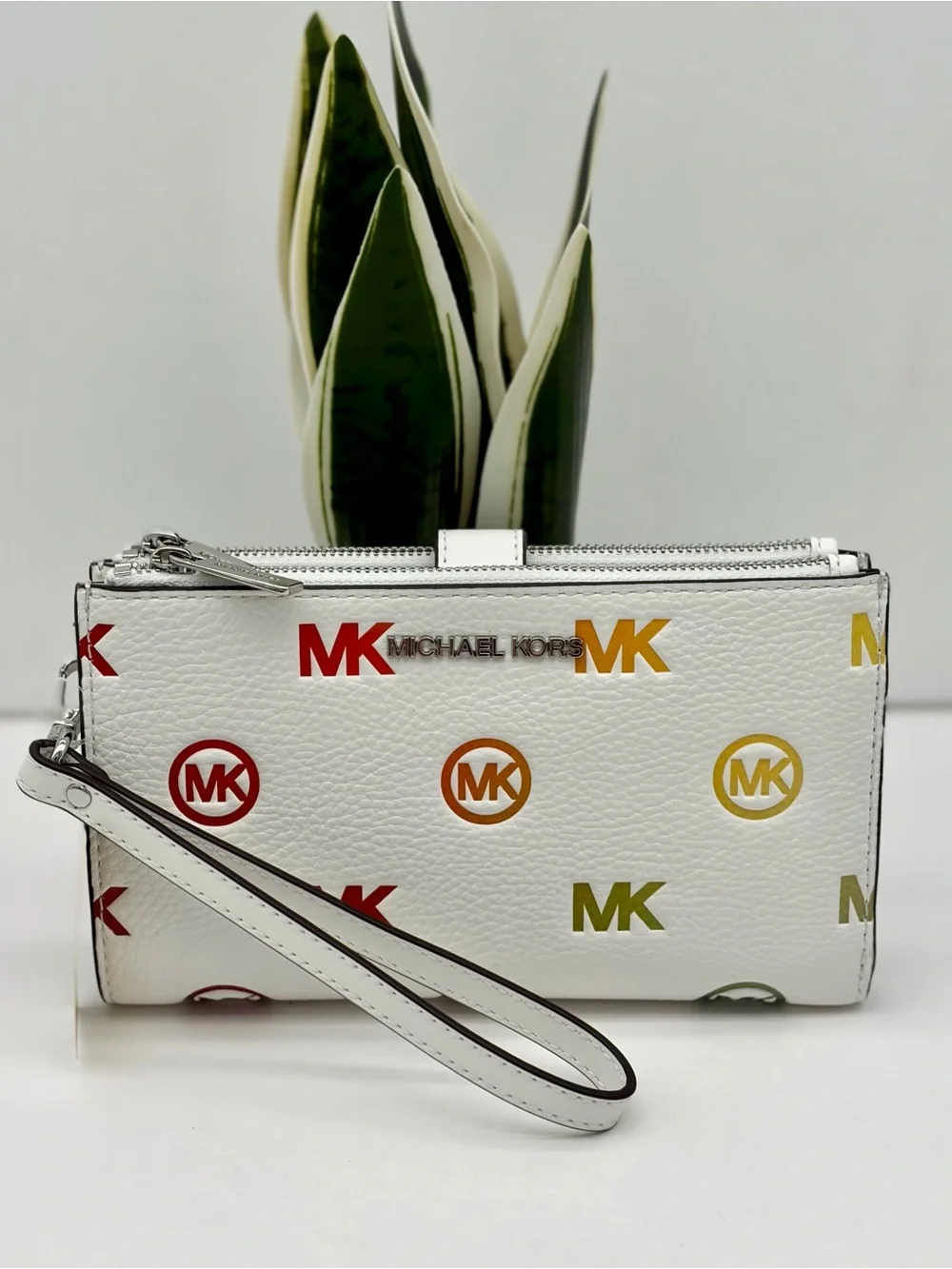 MICHAEL KORS Jet Set Travel Large Double Zip Wallet Wristlet